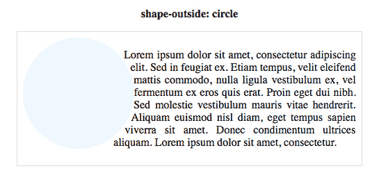 shape-outside: circle()