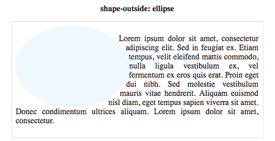 shape-outside: ellipse()