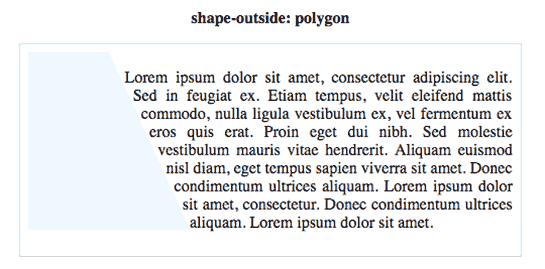 shape-outside: pollygon()